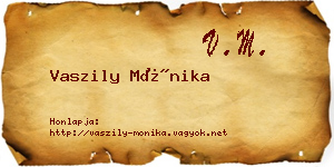 Vaszily Mónika névjegykártya