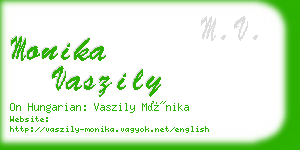 monika vaszily business card